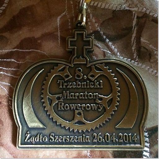 VIII Trzebnicki Maraton Rowerowy Żądło Szerszenia 2014 pamiątkowy medal
